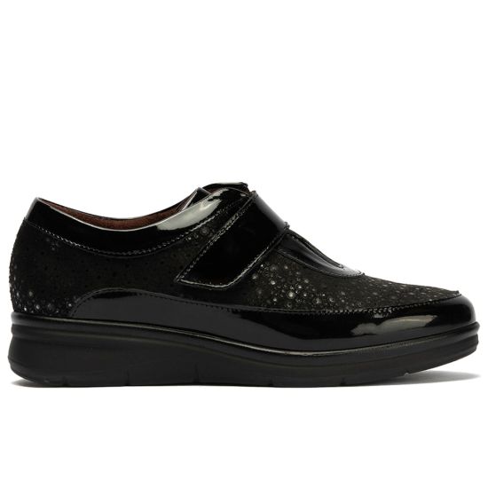 Pitillos - 10703 - NEGRO - 10703 - NEGRO - Deportivo Velcro en charol con lycra de mujer color negro - 1