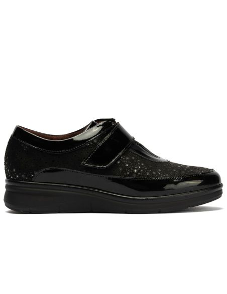Pitillos - 10703 - NEGRO - 10703 - NEGRO - Deportivo Velcro en charol con lycra de mujer color negro - 1