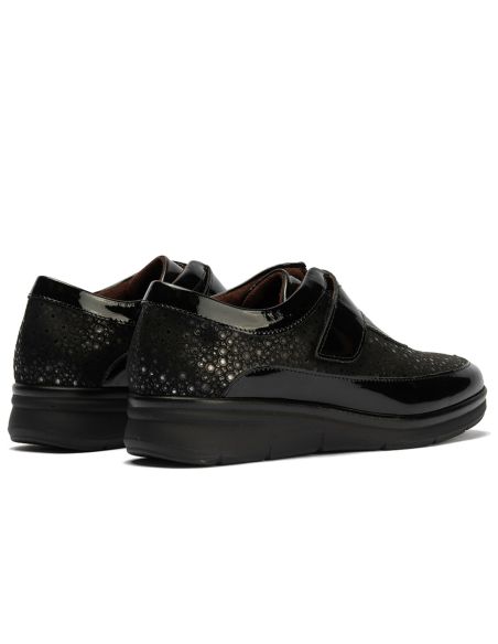 Pitillos - 10703 - NEGRO - 10703 - NEGRO - Deportivo Velcro en charol con lycra de mujer color negro - 3