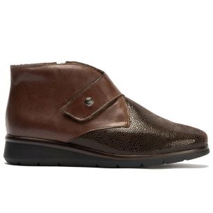 Pitillos - 10713 - MARRON - 10713 - MARRON - Botin en lycra con napa de mujer color marron - 1