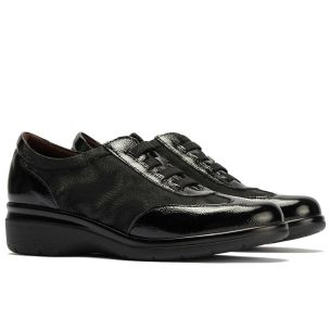 Pitillos - 10722 - NEGRO - 10722 - NEGRO - Deportivo elásticos en charol de mujer color negro - 1 2