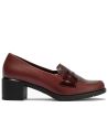 Pitillos - 10740 - BURDEOS - 10740 - BURDEOS - Mocasín con tacón de mujer color burdeos - 1