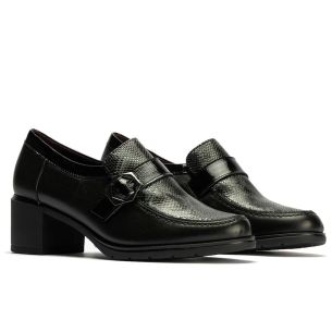 Pitillos - 10741 - NEGRO - 10741 - NEGRO - Abotinado en napa con fantasía de mujer color negro - 1 2