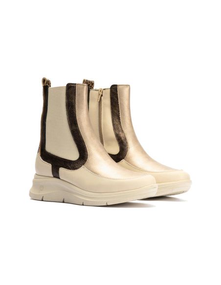 Pitillos - 10755 - CREMA - 10755 - CREMA - Botín Chelsey en napa de mujer color crema - 2