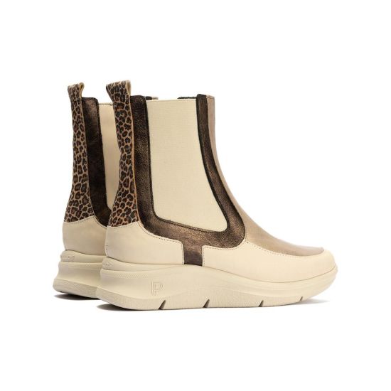 Pitillos - 10755 - CREMA - 10755 - CREMA - Botín Chelsey en napa de mujer color crema - 3