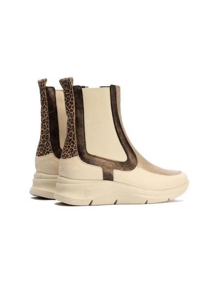 Pitillos - 10755 - CREMA - 10755 - CREMA - Botín Chelsey en napa de mujer color crema - 3