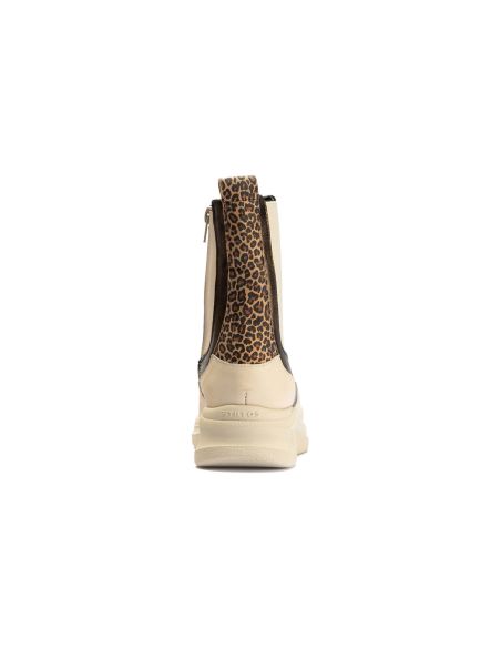 Pitillos - 10755 - CREMA - 10755 - CREMA - Botín Chelsey en napa de mujer color crema - 4