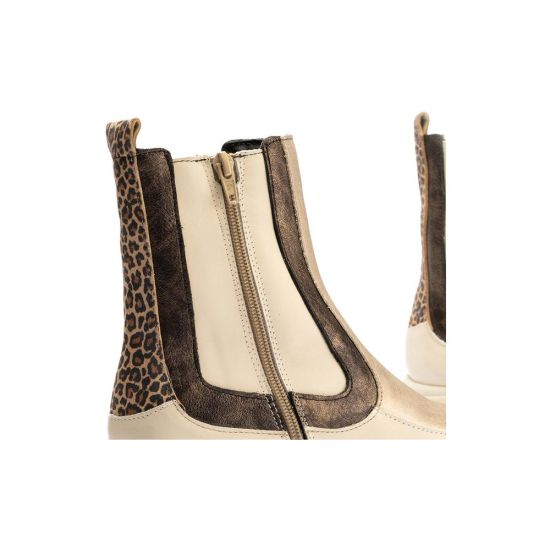 Pitillos - 10755 - CREMA - 10755 - CREMA - Botín Chelsey en napa de mujer color crema - 5