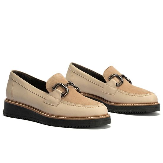 Pitillos - 10763 - PIEDRA - 10763 - PIEDRA - Mocasín Combinado Ante de mujer color piedra - 2