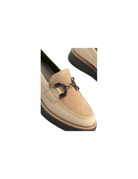 Pitillos - 10763 - PIEDRA - 10763 - PIEDRA - Mocasín Combinado Ante de mujer color piedra - 4