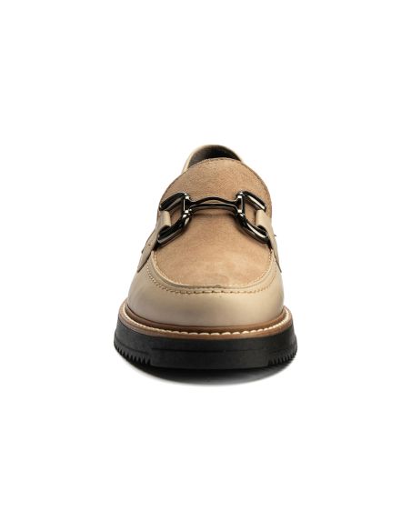 Pitillos - 10763 - PIEDRA - 10763 - PIEDRA - Mocasín Combinado Ante de mujer color piedra - 5