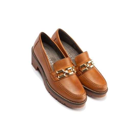 Pitillos - 10775 - CUERO - 10775 - CUERO - Mocasín en Napa con adorno de mujer color cuero - 4