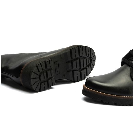 Pitillos - 10779 - NEGRO - 10779 - NEGRO - Botín Militar en Napa con cordones de mujer color negro - 6