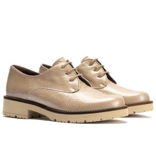 Pitillos - 10782 - PIEDRA - 10782 - PIEDRA - Blucher en Charol con cordones de mujer color piedra - 1 2