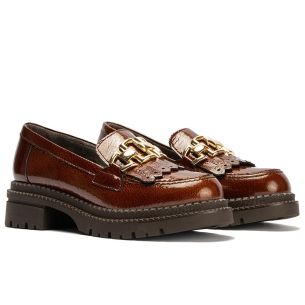Pitillos - 10790 - CUERO - 10790 - CUERO - Mocasín con Flecos en Charol de mujer color cuero - 1 2