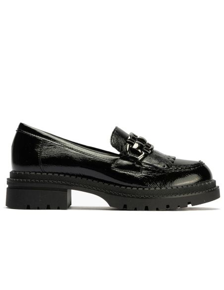 Pitillos - 10790 - NEGRO - 10790 - NEGRO - Mocasín con Flecos en Charol de mujer color negro - 1
