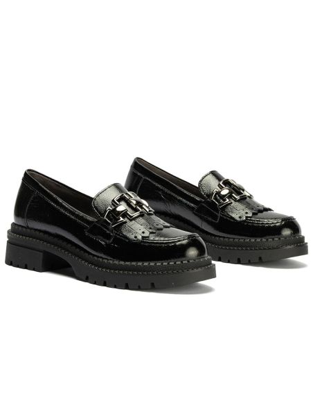 Pitillos - 10790 - NEGRO - 10790 - NEGRO - Mocasín con Flecos en Charol de mujer color negro - 2