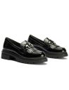 Pitillos - 10790 - NEGRO - 10790 - NEGRO - Mocasín con Flecos en Charol de mujer color negro - 2