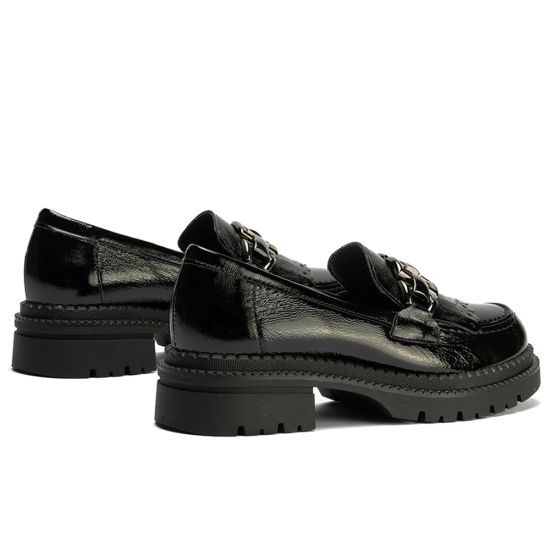 Pitillos - 10790 - NEGRO - 10790 - NEGRO - Mocasín con Flecos en Charol de mujer color negro - 3