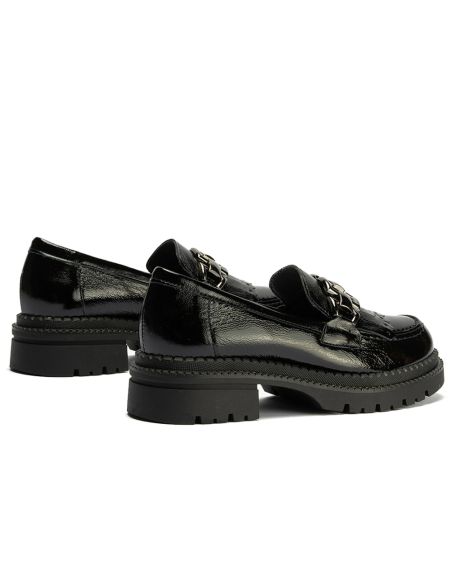 Pitillos - 10790 - NEGRO - 10790 - NEGRO - Mocasín con Flecos en Charol de mujer color negro - 3
