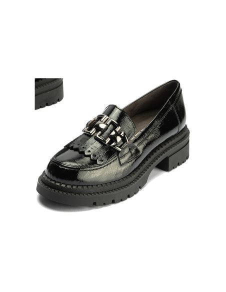 Pitillos - 10790 - NEGRO - 10790 - NEGRO - Mocasín con Flecos en Charol de mujer color negro - 4
