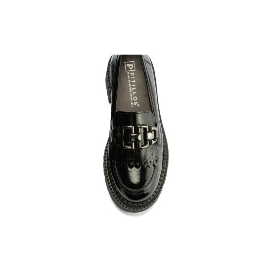 Pitillos - 10790 - NEGRO - 10790 - NEGRO - Mocasín con Flecos en Charol de mujer color negro - 5