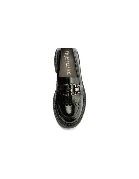 Pitillos - 10790 - NEGRO - 10790 - NEGRO - Mocasín con Flecos en Charol de mujer color negro - 5