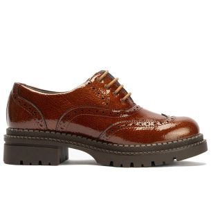 Pitillos - 10792 - CUERO - 10792 - CUERO - Ingles en Charol con cordones de mujer color cuero - 1