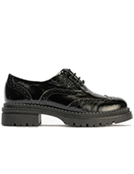 Pitillos - 10792 - NEGRO - 10792 - NEGRO - Ingles en Charol con cordones de mujer color negro - 1