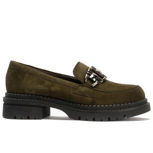 Pitillos - 10799 - KAKI - 10799 - KAKI - Mocasín en Ante con adorno de mujer color kaki - 1