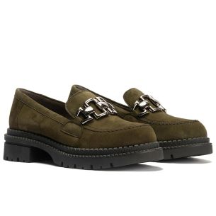 Pitillos - 10799 - KAKI - 10799 - KAKI - Mocasín en Ante con adorno de mujer color kaki - 1 2