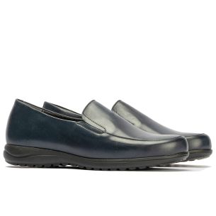 Pitillos - 108 - MARINO - 108 - MARINO - Mocasín Mujer Cuña Baja Azul - 1 2