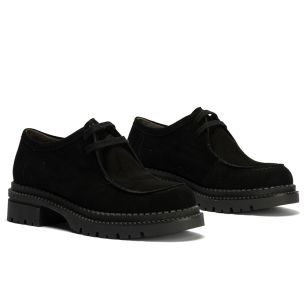Pitillos - 10800 - NEGRO - 10800 - NEGRO - Wallaby en Ante con cordones de mujer color negro - 1 2