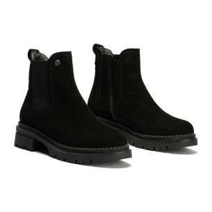 Pitillos - 10801 - NEGRO - 10801 - NEGRO - Botín Chelsey en Ante con cremallera de mujer color negro - 1 2
