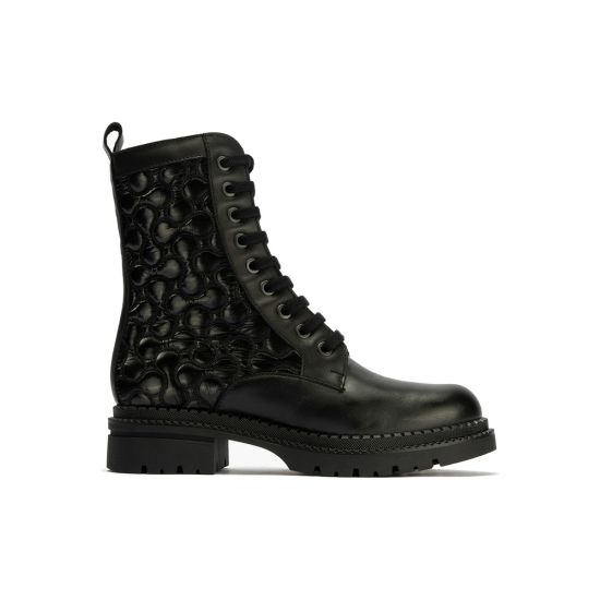 Pitillos - 10802 - NEGRO - 10802 - NEGRO - Botin Militar con Nylon con cremallera de mujer color negro - 1