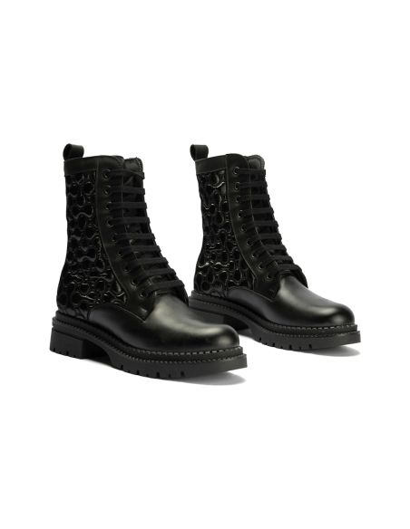 Pitillos - 10802 - NEGRO - 10802 - NEGRO - Botin Militar con Nylon con cremallera de mujer color negro - 2