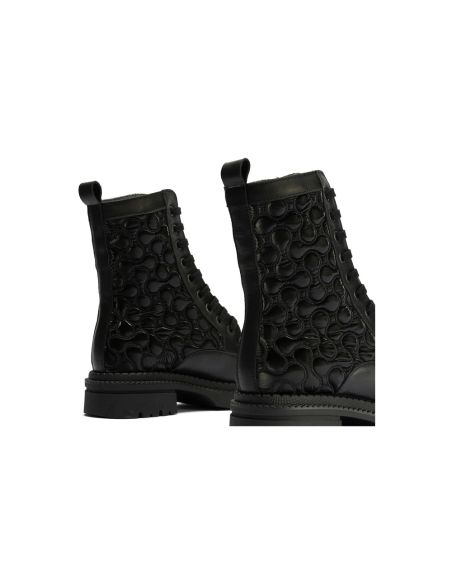 Pitillos - 10802 - NEGRO - 10802 - NEGRO - Botin Militar con Nylon con cremallera de mujer color negro - 4