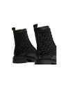 Pitillos - 10802 - NEGRO - 10802 - NEGRO - Botin Militar con Nylon con cremallera de mujer color negro - 4