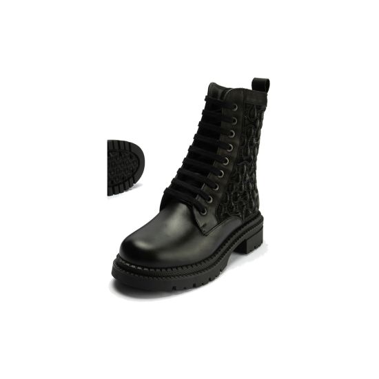 Pitillos - 10802 - NEGRO - 10802 - NEGRO - Botin Militar con Nylon con cremallera de mujer color negro - 5