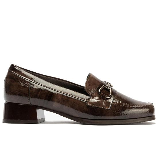 Pitillos - 10814 - MARRON - 10814 - MARRON - Mocasín en Charol con adorno de mujer color marron - 1