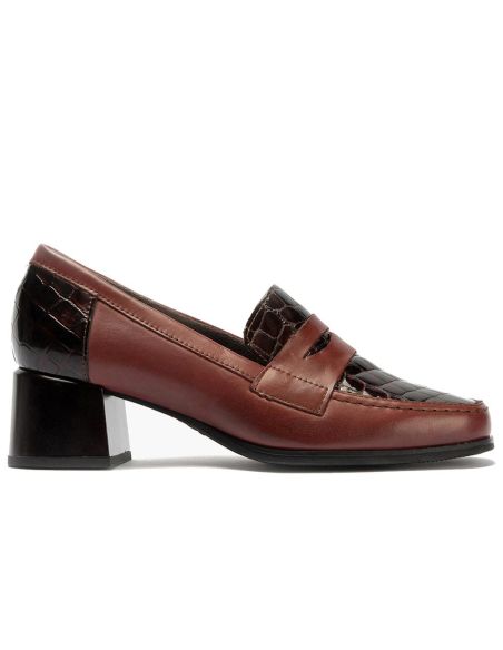 Pitillos - 10823 - BURDEOS - 10823 - BURDEOS - Mocasín con tacón medio de mujer color burdeos - 1