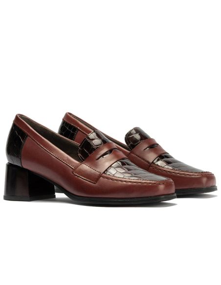 Pitillos - 10823 - BURDEOS - 10823 - BURDEOS - Mocasín con tacón medio de mujer color burdeos - 2