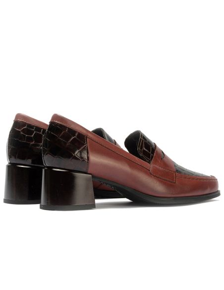 Pitillos - 10823 - BURDEOS - 10823 - BURDEOS - Mocasín con tacón medio de mujer color burdeos - 3