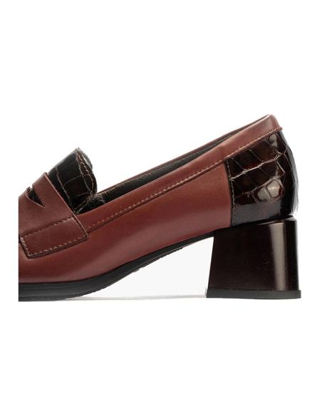 Pitillos - 10823 - BURDEOS - 10823 - BURDEOS - Mocasín con tacón medio de mujer color burdeos - 4