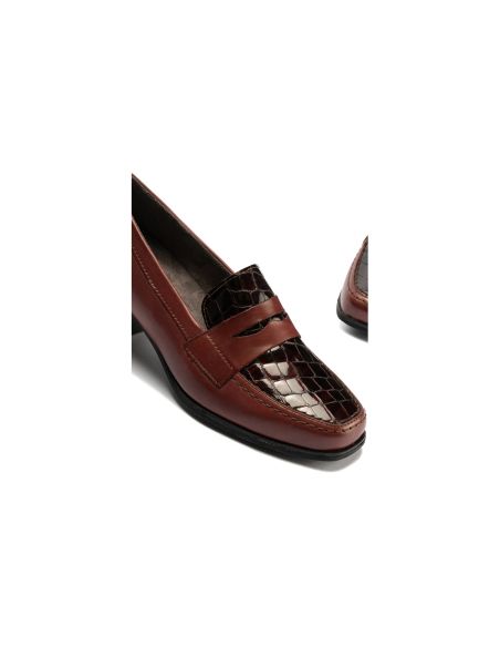 Pitillos - 10823 - BURDEOS - 10823 - BURDEOS - Mocasín con tacón medio de mujer color burdeos - 5