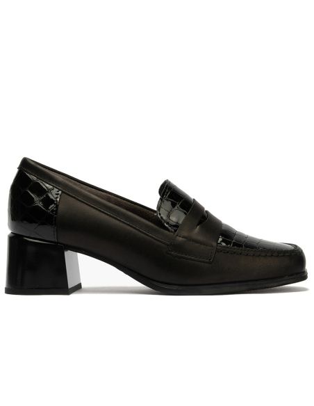 Pitillos - 10823 - NEGRO - 10823 - NEGRO - Mocasín con tacón medio de mujer color negro - 1