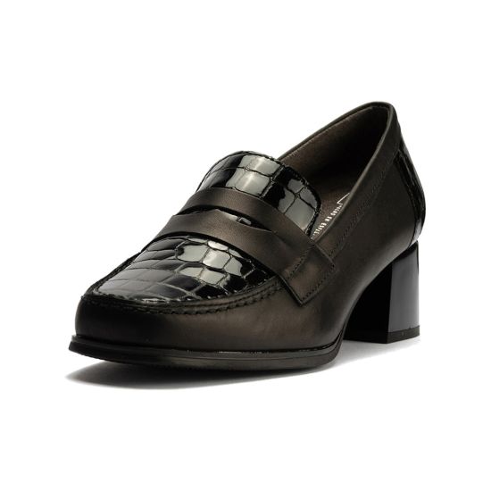Pitillos - 10823 - NEGRO - 10823 - NEGRO - Mocasín con tacón medio de mujer color negro - 5