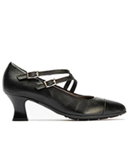 Pitillos - 10857 - NEGRO - 10857 - NEGRO - Mercedes 2 Correas en Napa de mujer color negro - 1