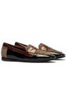 Pitillos - 10870 - NEGRO - 10870 - NEGRO - Mocasín Combinado en charol con leopardo de mujer color negro - 2