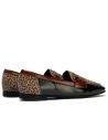 Pitillos - 10870 - NEGRO - 10870 - NEGRO - Mocasín Combinado en charol con leopardo de mujer color negro - 3